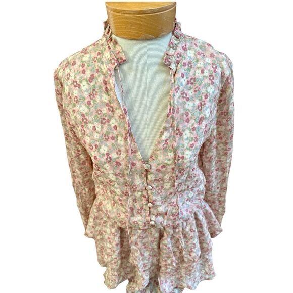 REVOLVE Pink Floral Mini Dress - Picture 3 of 10